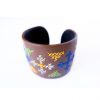 Leather Cuff 3 (Brown with cross pattern)