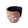 Leather Cuff 3 (Brown with cross pattern)-2